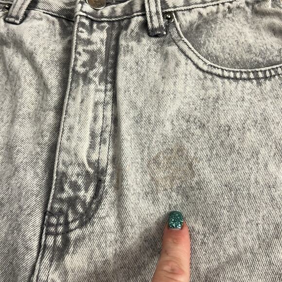 Vintage 80s Stefano Gray Acid Wash High Rise Taper Ankle Jeans 24" WAIST - Picture 7 of 7